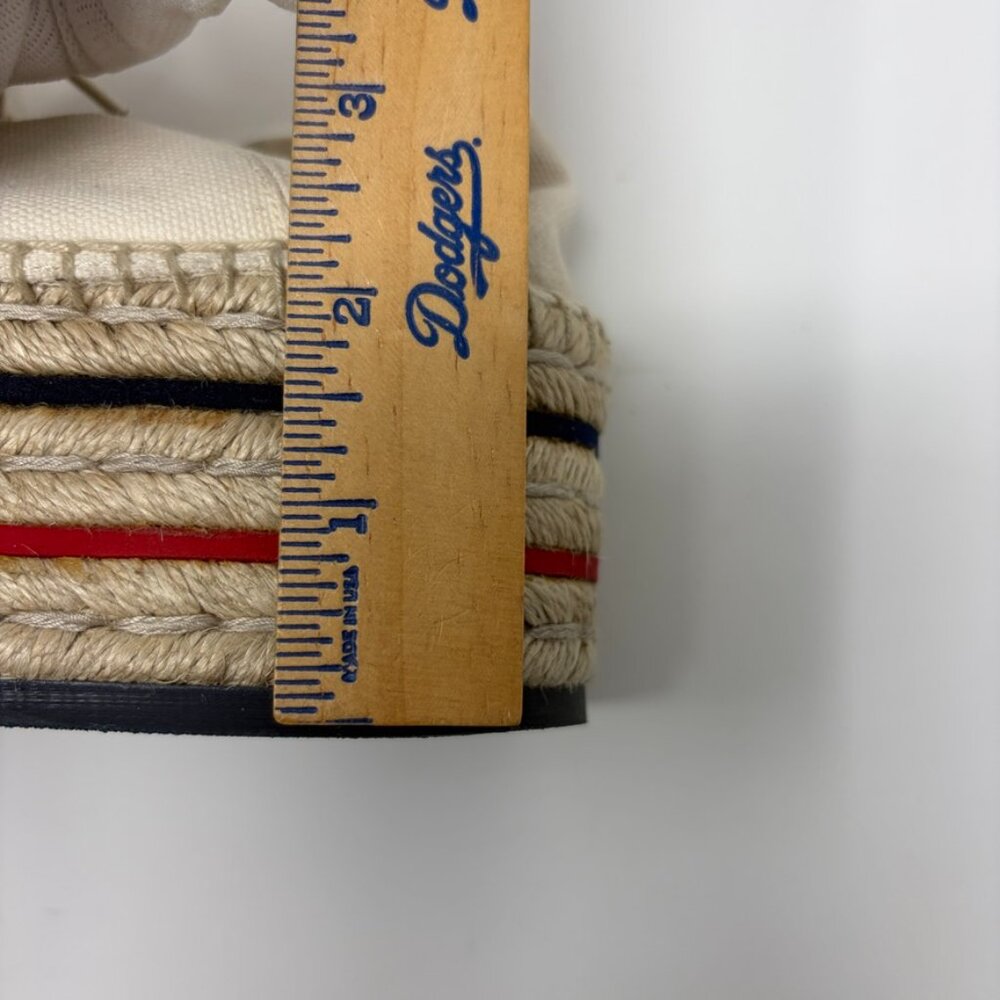GUCCI Espadrille Sneaker Womens 38.5 / 8.5 US GUCCI Logo Prints Platform Wedge - Picture 11 of 15